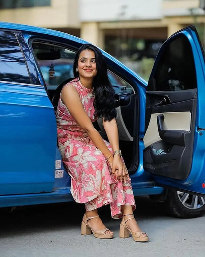 Women's Cotton Kurta Set for Women | A-Line Kurta with Pant | Ethnic Co-ord Two Piece Set