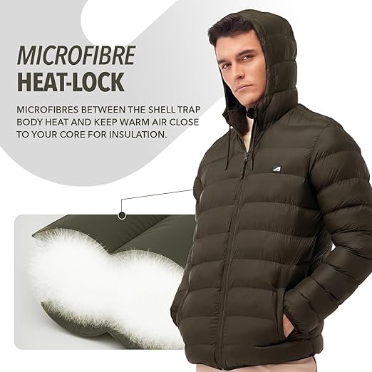 Boldfit Jacket For Men Winter Wear Nylon Winter Standard Length Jacket For Men Minus Degree Jackets From Minus 10 Degree Winter Wear For Men Insulated Winter Jackets For Men Heavy Jackets