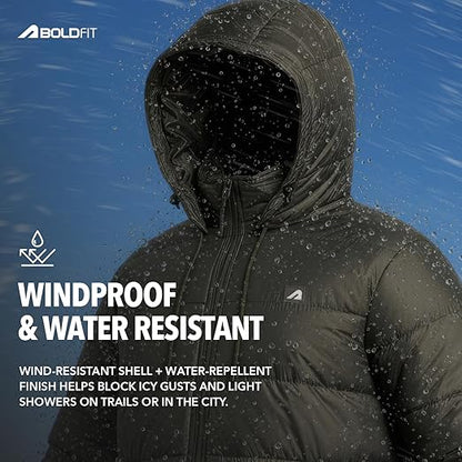 Boldfit Jacket For Men Winter Wear Nylon Winter Standard Length Jacket For Men Minus Degree Jackets From Minus 10 Degree Winter Wear For Men Insulated Winter Jackets For Men Heavy Jackets